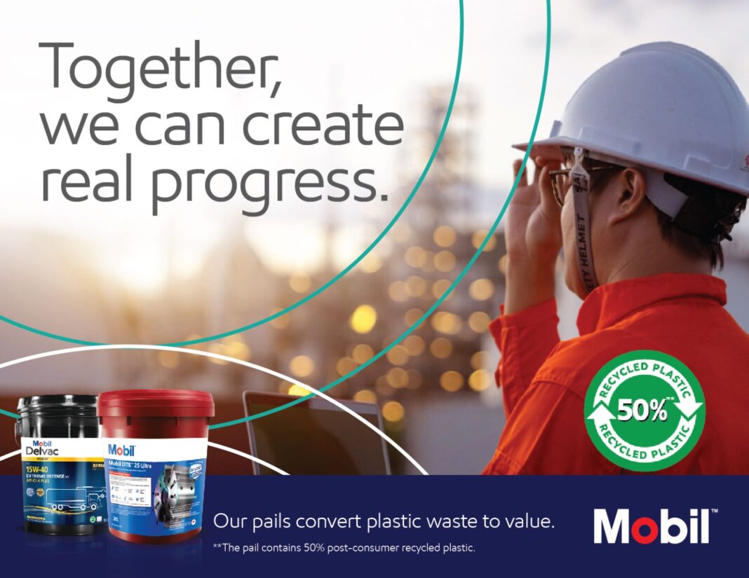Mobil Launches 50% Post-Consumer Recycled Plastic Pails in India.
