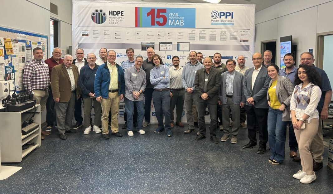 MAB members celebrate the group’s 15th year anniversary at its recent meeting.