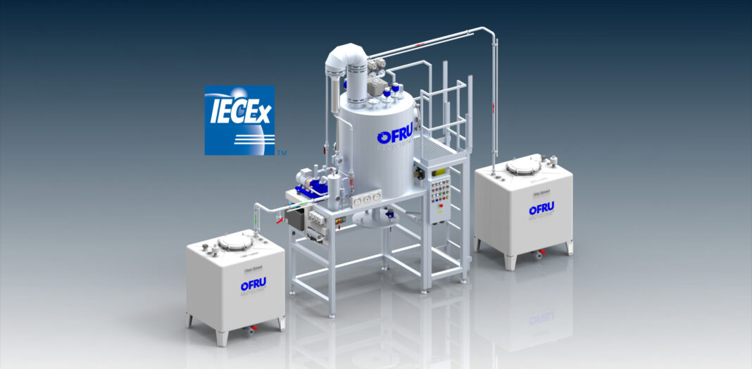 OFRU Solvent Recycling Systems are Awarded IECEx Certification.