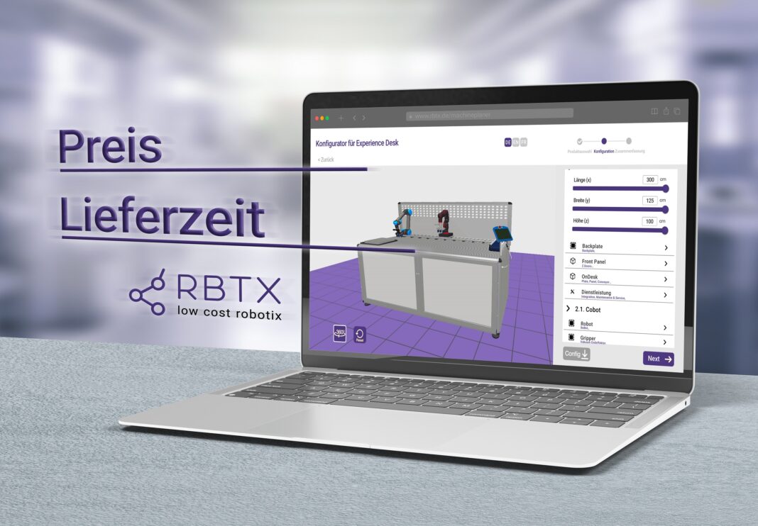 Complete Robotic Solution Designed in Just One Minute with The RBTX Machine Planner.
