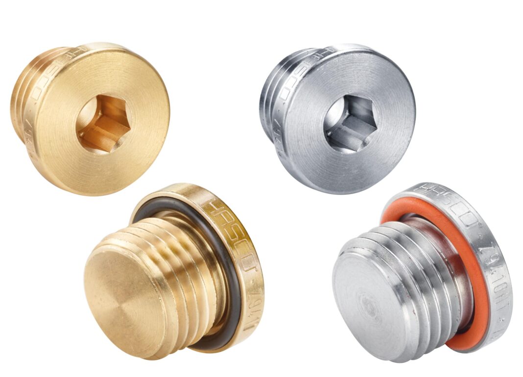 New HASCO Screw Plugs Made of Brass and Stainless Steel (HT)