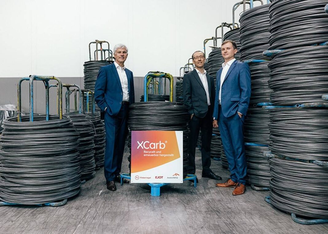 Dr. Uwe Braun, CEO ArcelorMittal Hamburg, Markus Rathmann, Chief Supply Chain Officer of the EJOT Group, Timo Finkernagel, Managing Director Finkernagel.