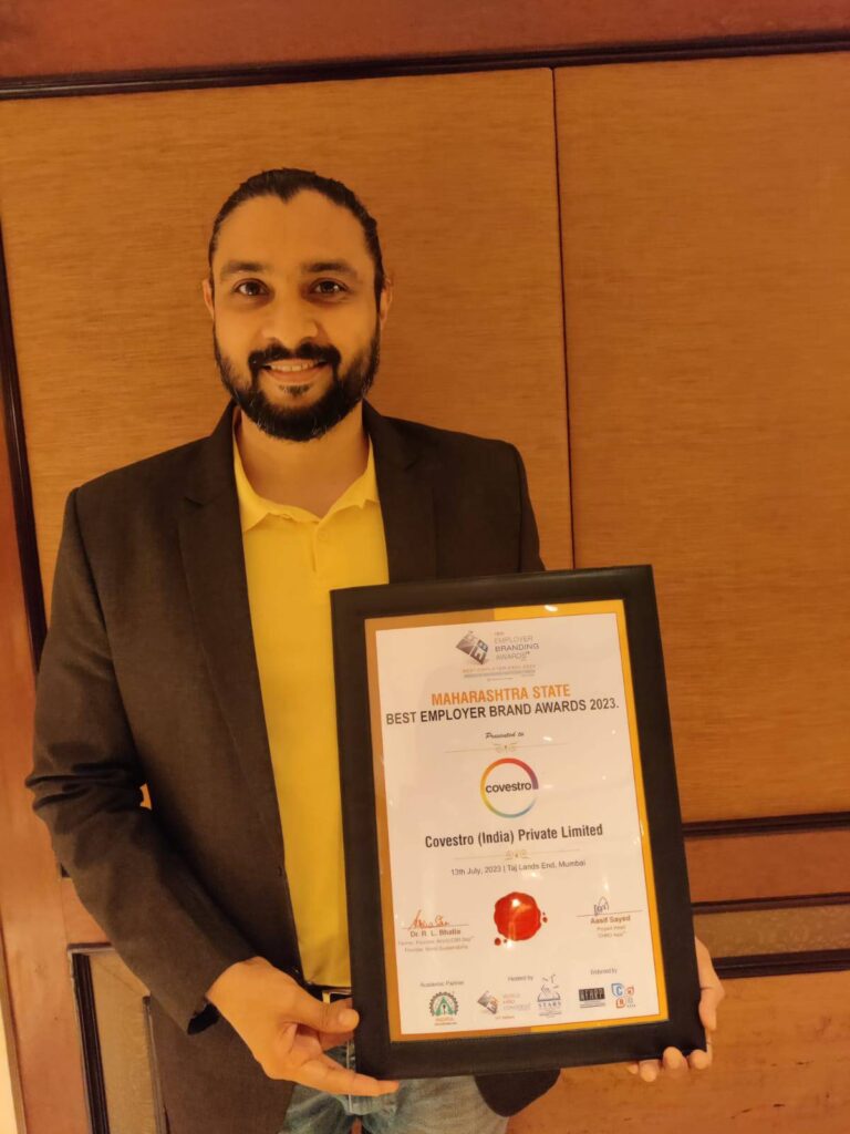 Covestro (India) Pvt. Ltd Wins Coveted ‘Best Employer of Maharashtra’ Award by World HRD Congress for Outstanding Workplace Culture and Employee Engagement