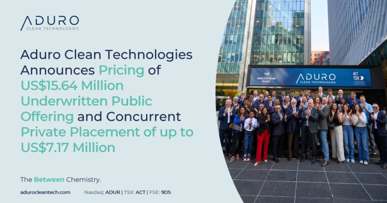 Aduro Clean Technologies Sets Stage For Growth With New Financing